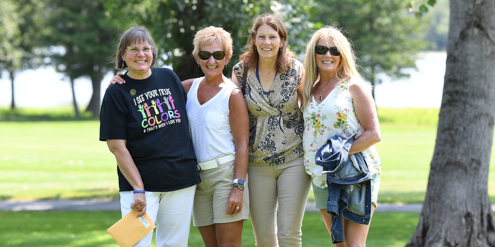 Sandy Sherwood, Shawn Maxson, Sharon Baisley and Denise Snyder at HRCC Scholarship Foundation Golf Tournament