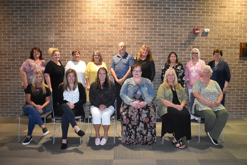 Herkimer BOCES staff who are retiring or received tenure pose for a photo
