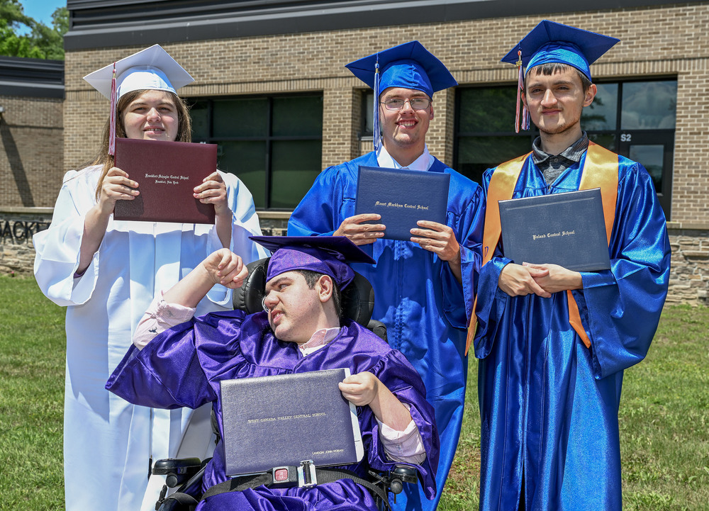 Special Programs graduates pose together outside