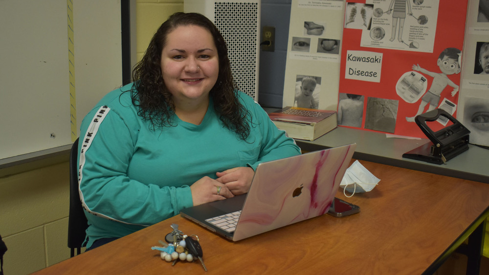 Adult LPN student Lindsey Johnson in class