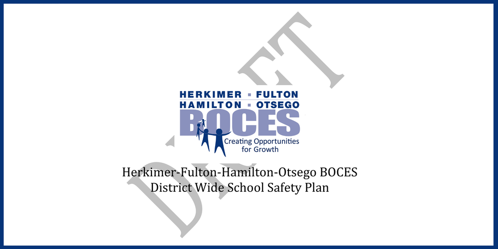 Herkimer BOCES District Wide School Safety Plan Cover (DRAFT)