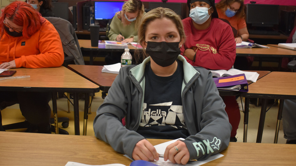 Adult LPN student Danielle Riesel in class