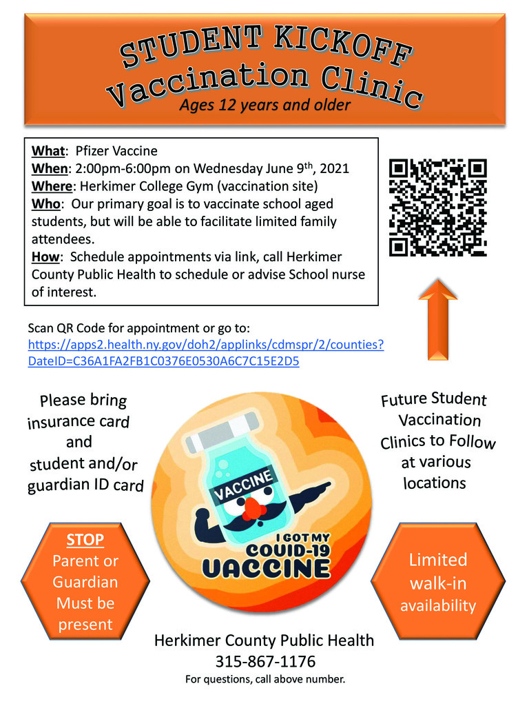 Student vaccine clinic information