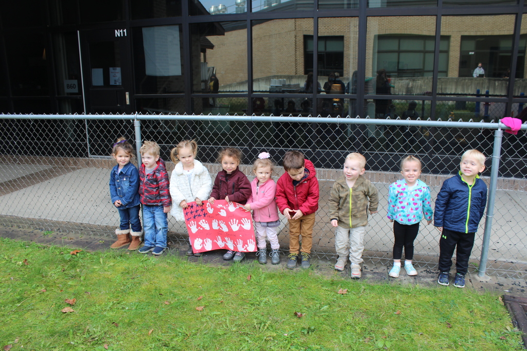 Child and Family Services preschool children posing outside