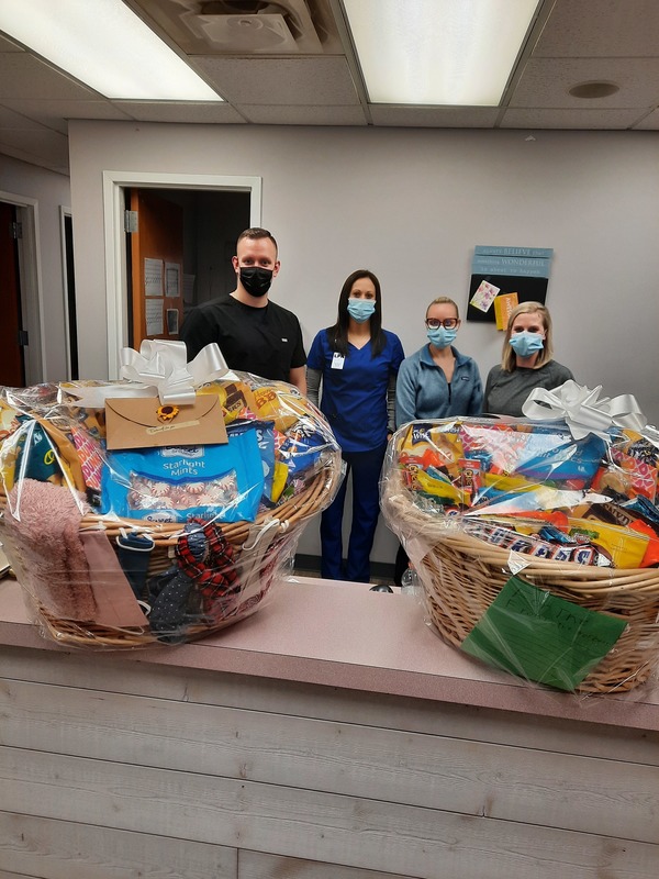 Primary Urgent Care staff in Herkimer with goodie baskets