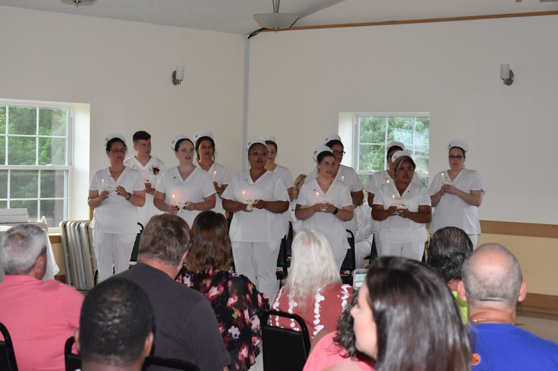 Herkimer BOCES part-time evening LPN graduates during a candle-lighting ceremony