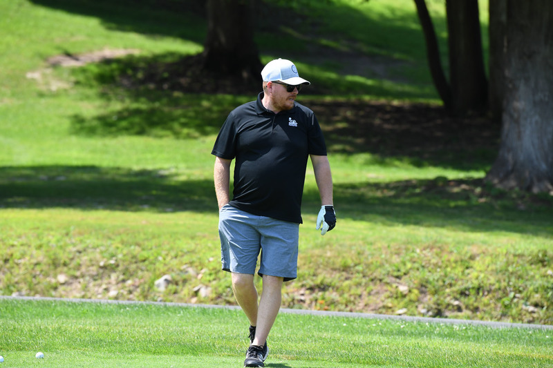 Golfer walking on the course