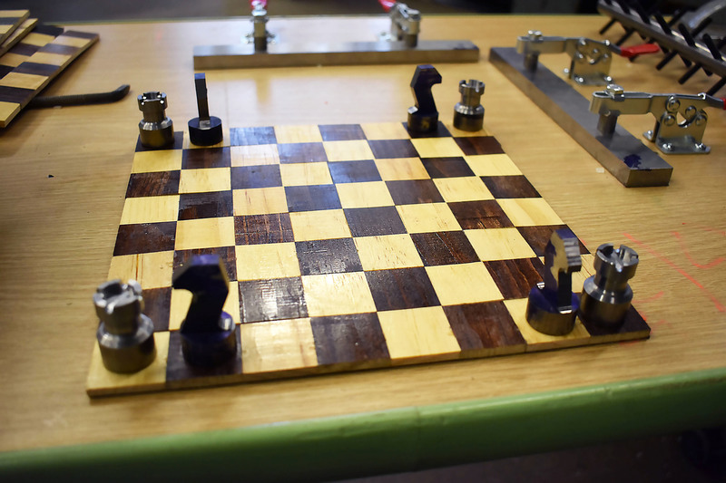 Chess set made by Advanced Manufacturing students