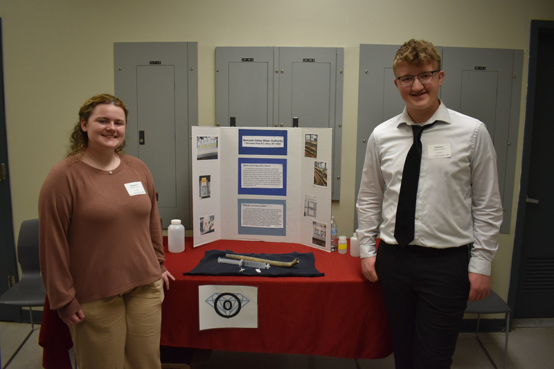 Herkimer BOCES school to careers exhibit with two students