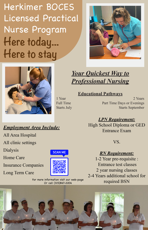 Adult LPN program poster created by a Visual Communications Media Arts student