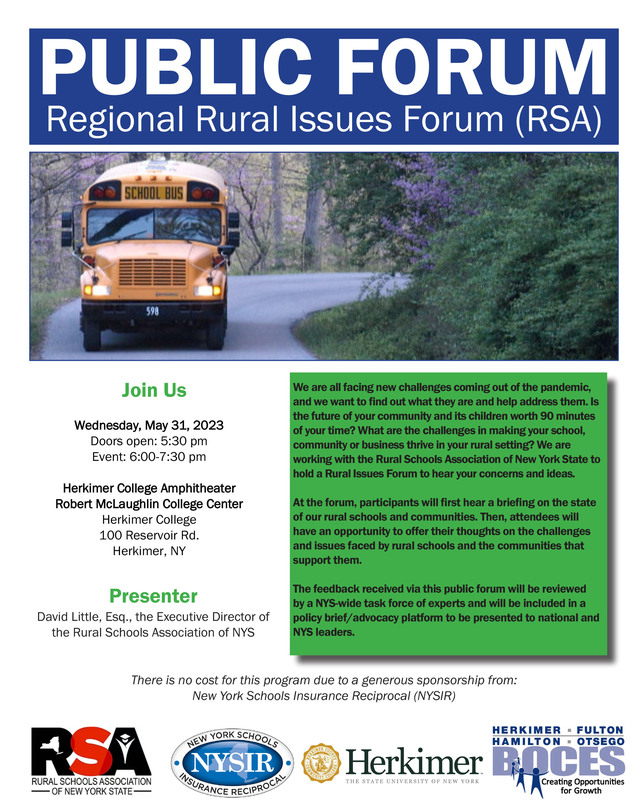 Public Forum Regional Rural Issues Forum poster